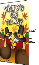 Thanksgiving Trick or Treat Funny Turkey Invitation
