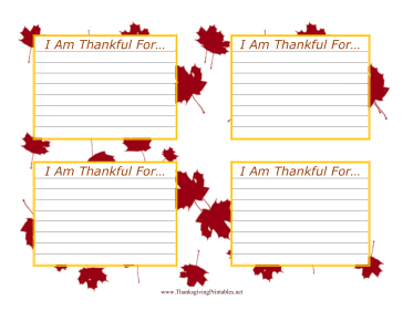 Thankfulness Cards