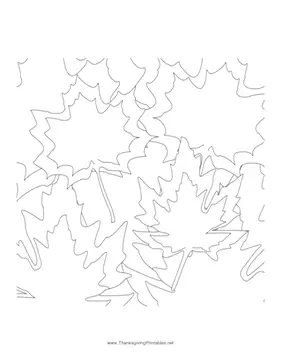 Thanksgiving Leaves2 Coloring Page