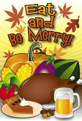 Eat Thanksgiving Meal Beer Invitation