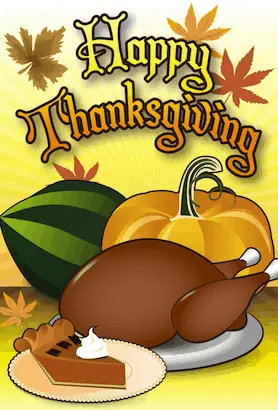 Happy Thanksgiving Meal Card