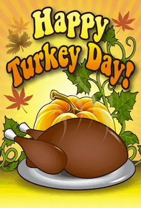 Happy Thanksgiving Turkey Day Card