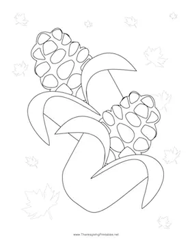 Thanksgiving Corn Coloring Page