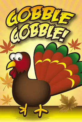 Thanksgiving Gobble Turkey Card