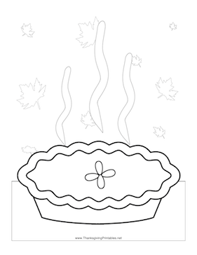 Thanksgiving Whole Pie Coloring Page