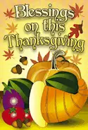 Blessings Thanksgiving Food Card