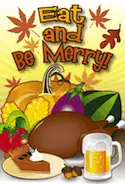 Eat Thanksgiving Meal Beer Invitation