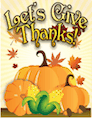 Give Thanks Pumpkins Invitation Small