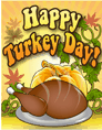 Happy Thanksgiving Turkey Day Card Small