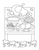 Dinner Coloring Page