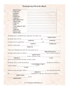 Thanksgiving Fill In The Blank Thanksgiving Printables