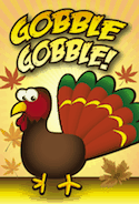 Gobble Turkey Card