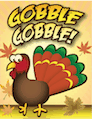 Gobble Turkey Card Small